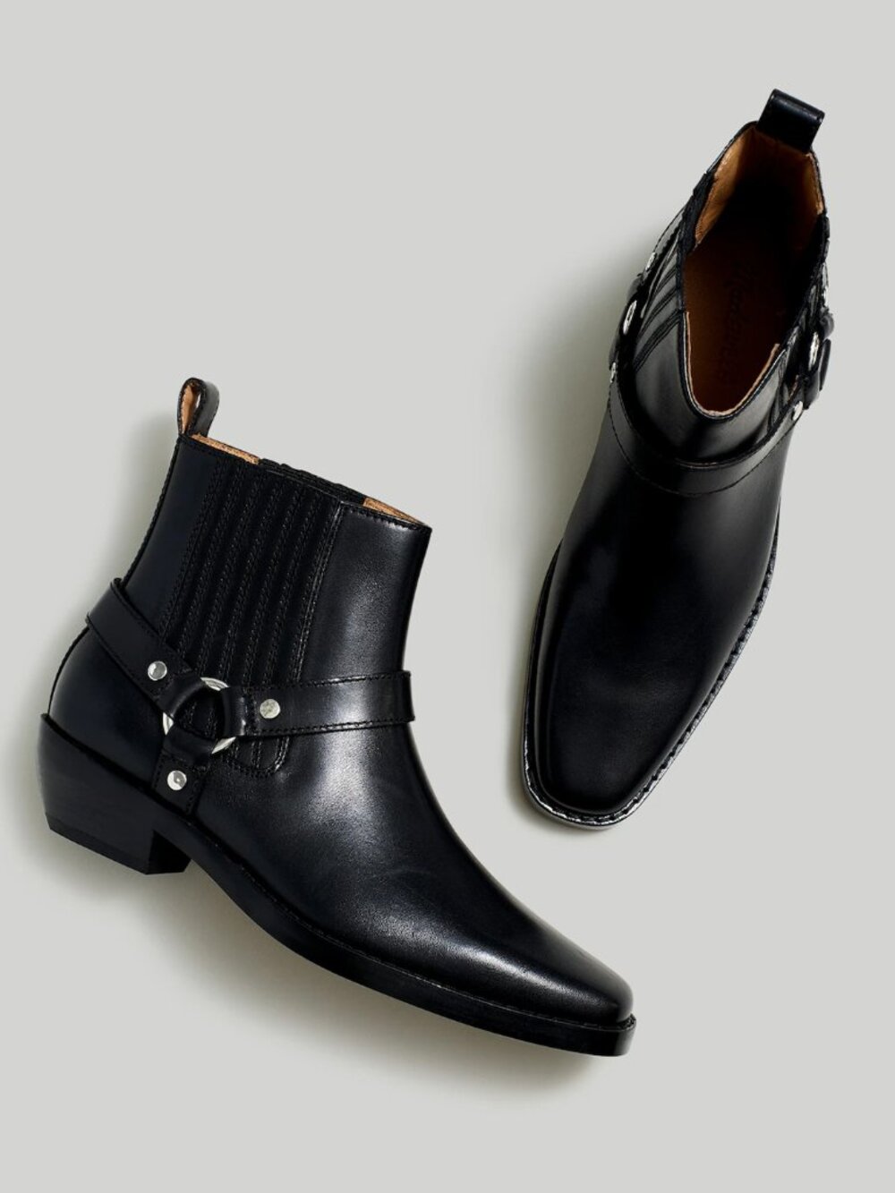 Madewell The Santiago Western Ankle Boot in True Black Women's Size 6.5 NWOT - Picture 1 of 9